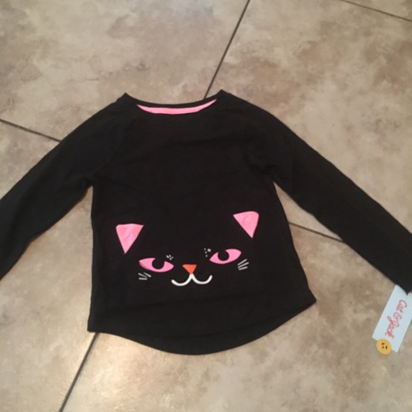 Cat & Jack Other - Copy Black long sleeve kitty shirt